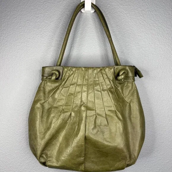 HOBO Green Leather Shoulder Bag - Picture 1 of 8